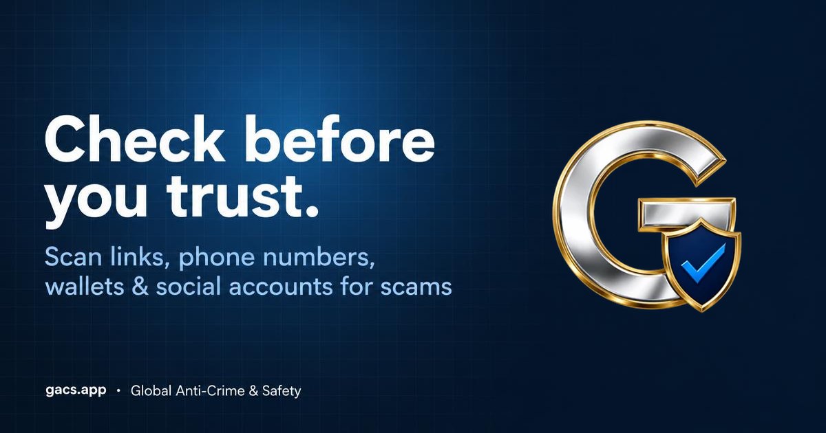 Bitcoin Address Lookup — Free Crypto Fraud Detection | GACS
